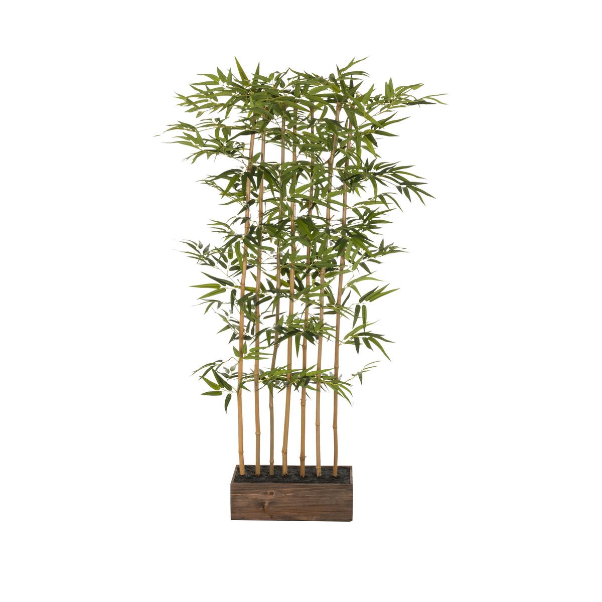 Umetna Rastlina Bambus I - zelena/temno rjava, Basics, umetna masa/leseni material (60/150/30cm) - MID.YOU