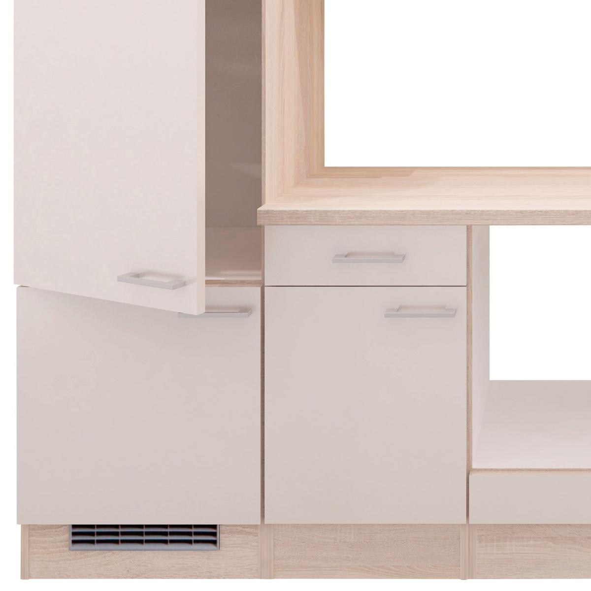 Kuhinjski Blok Brez Aparatov Nepal, Sijaj, Bež, Hrast - kašmir/barve hrasta, Moderno, leseni material (270cm) - MID.YOU