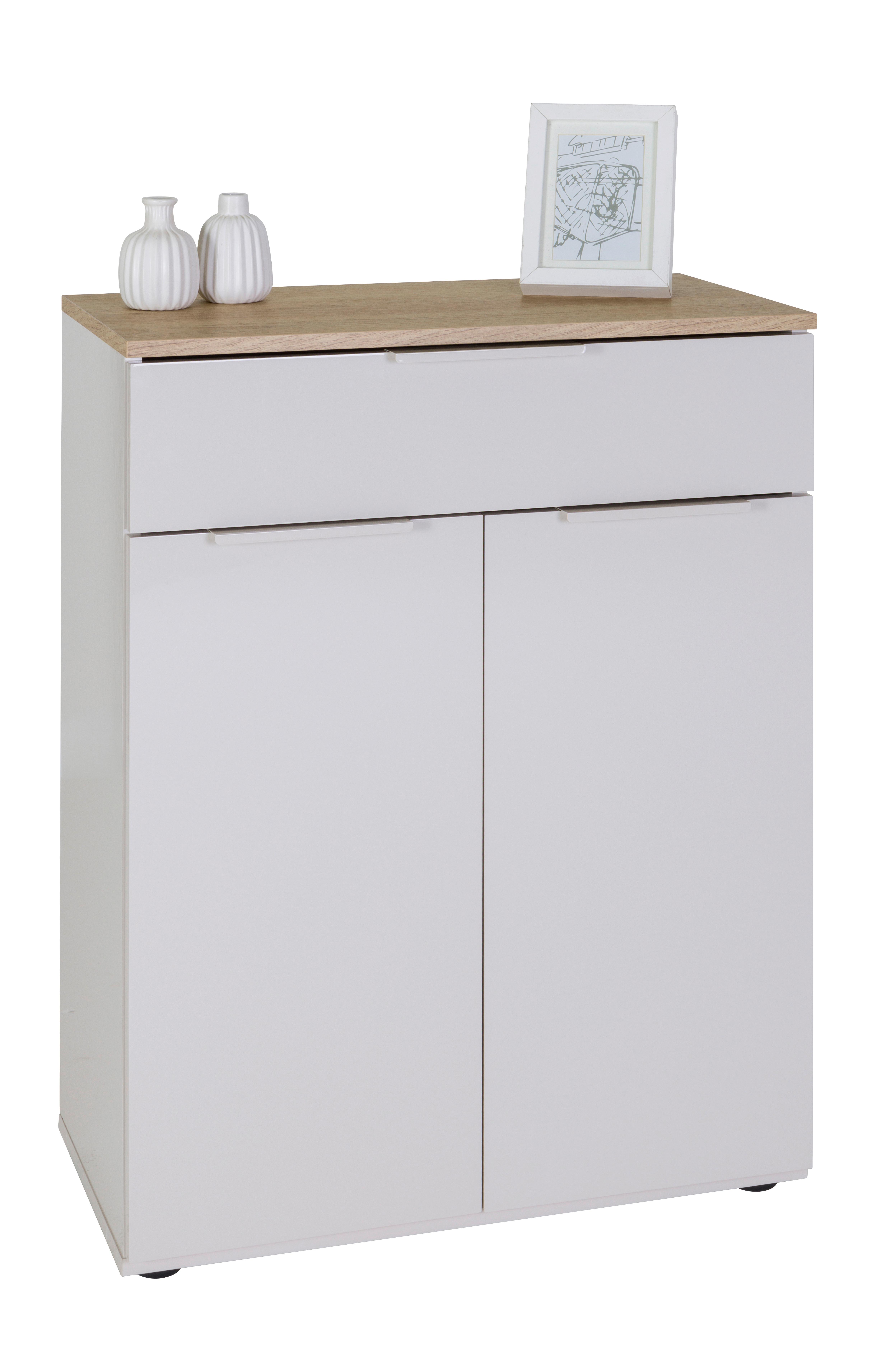 Kommode Macchiato Eiche-/Kaschmirfarben - Kaschmir/Eichefarben, MODERN, Holzwerkstoff/Metall (69/88,5/30cm) - Mömax