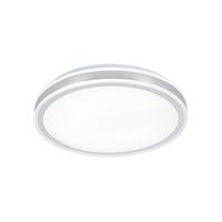 Led-deckenleuchte Weiß/chrom Max. 18 Watt - Chromfarben/Weiss, Modern, Kunststoff/Metall (38/38/6cm) - Mömax