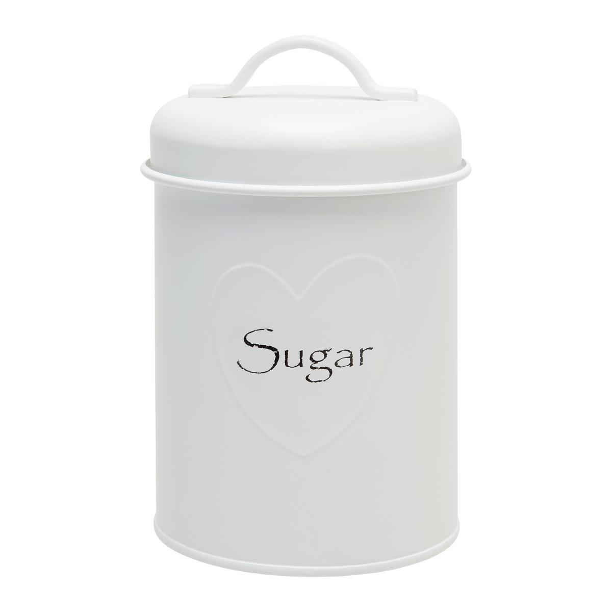 Vorratsdose Rosemary - Sugar Weiß ca. 1 l - Weiß, ROMANTIK / LANDHAUS, Metall (10/13,5cm) - Mömax