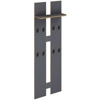 WANDGARDEROBE SALIA L - Honigeiche/Anthrazit, Design, Holzwerkstoff (57/170/20cm) - MID.YOU