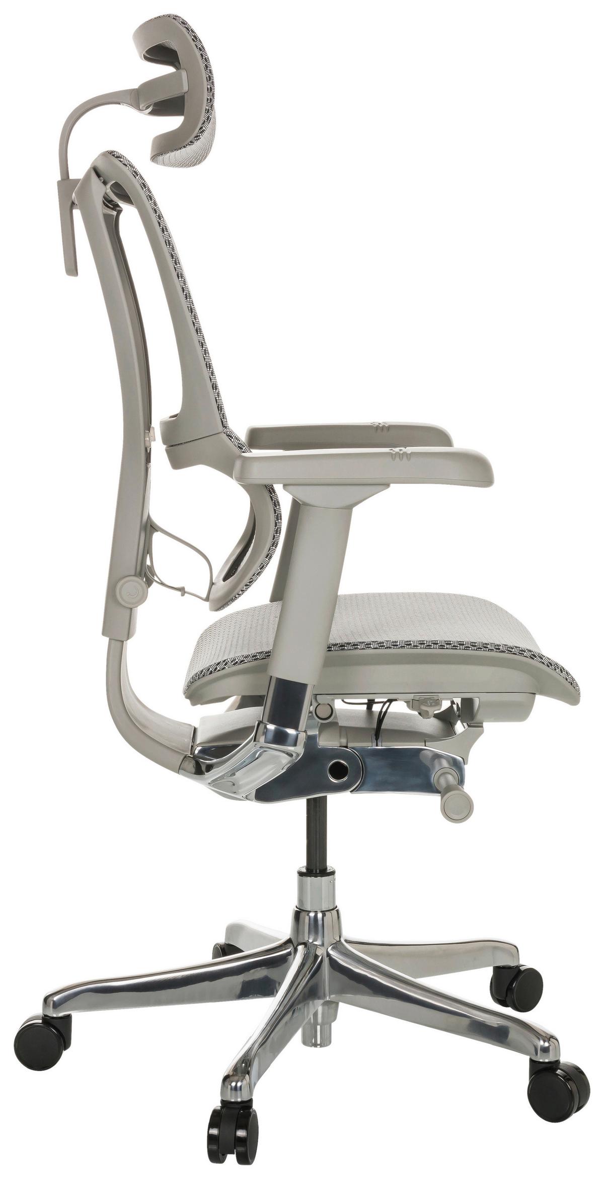 Pisarniški Stol Ergohuman Slim I G, Svetlo Siva - svetlo siva, Basics, kovina/umetna masa (69/116-138/66cm) - MID.YOU