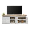 TV-ELEMENT KORSIKA -EXKLUSIV- - Wit/Eikenkleuren, Romantik / Landhaus, Houtcomposiet/Metaal (185/61,4/43cm) - Mömax