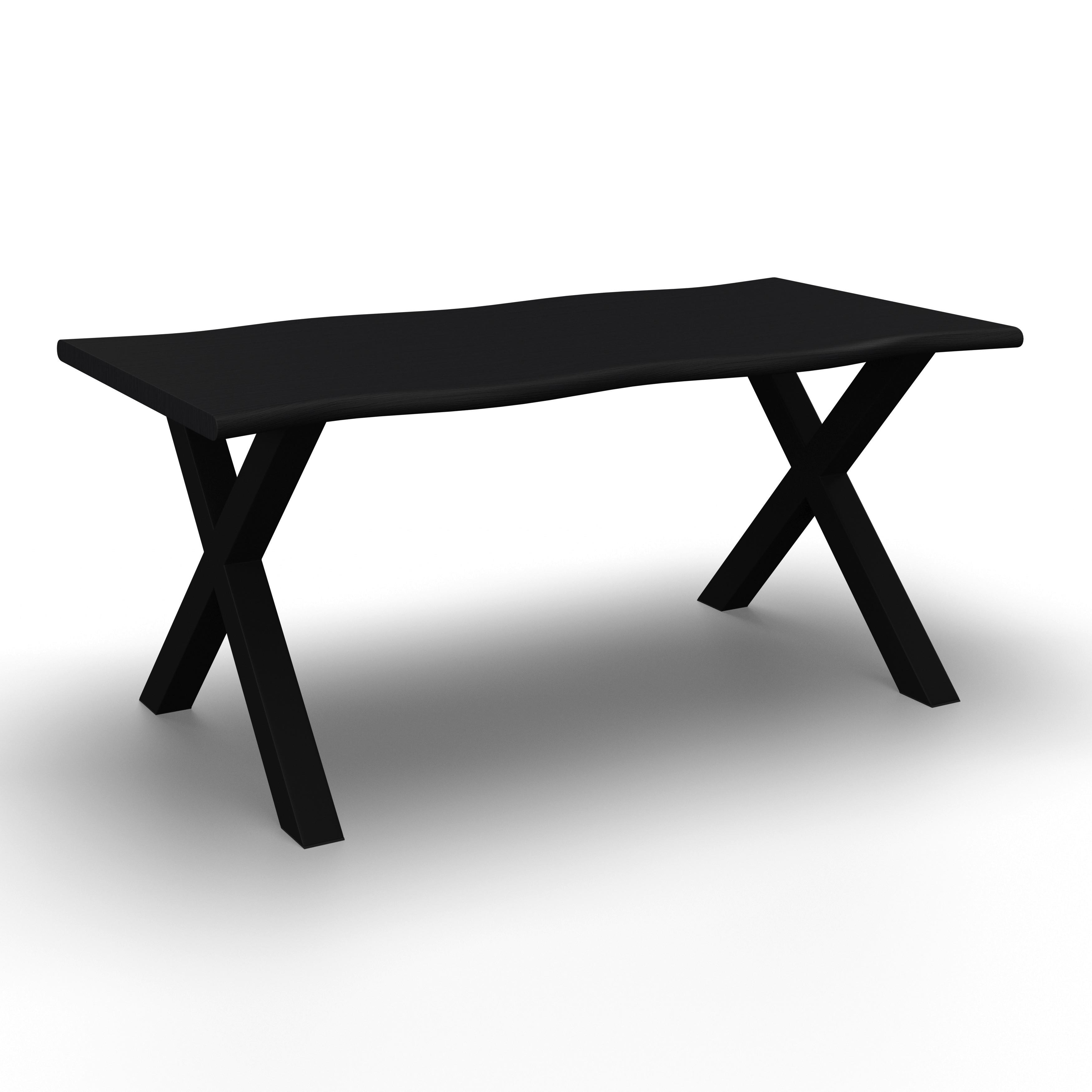 MATBORD LAUREL - svart, Modern, metall/trämaterial (180/90/76cm) - Bessagi Home