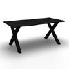 MATBORD LAUREL - svart, Modern, metall/trämaterial (180/90/76cm) - Bessagi Home