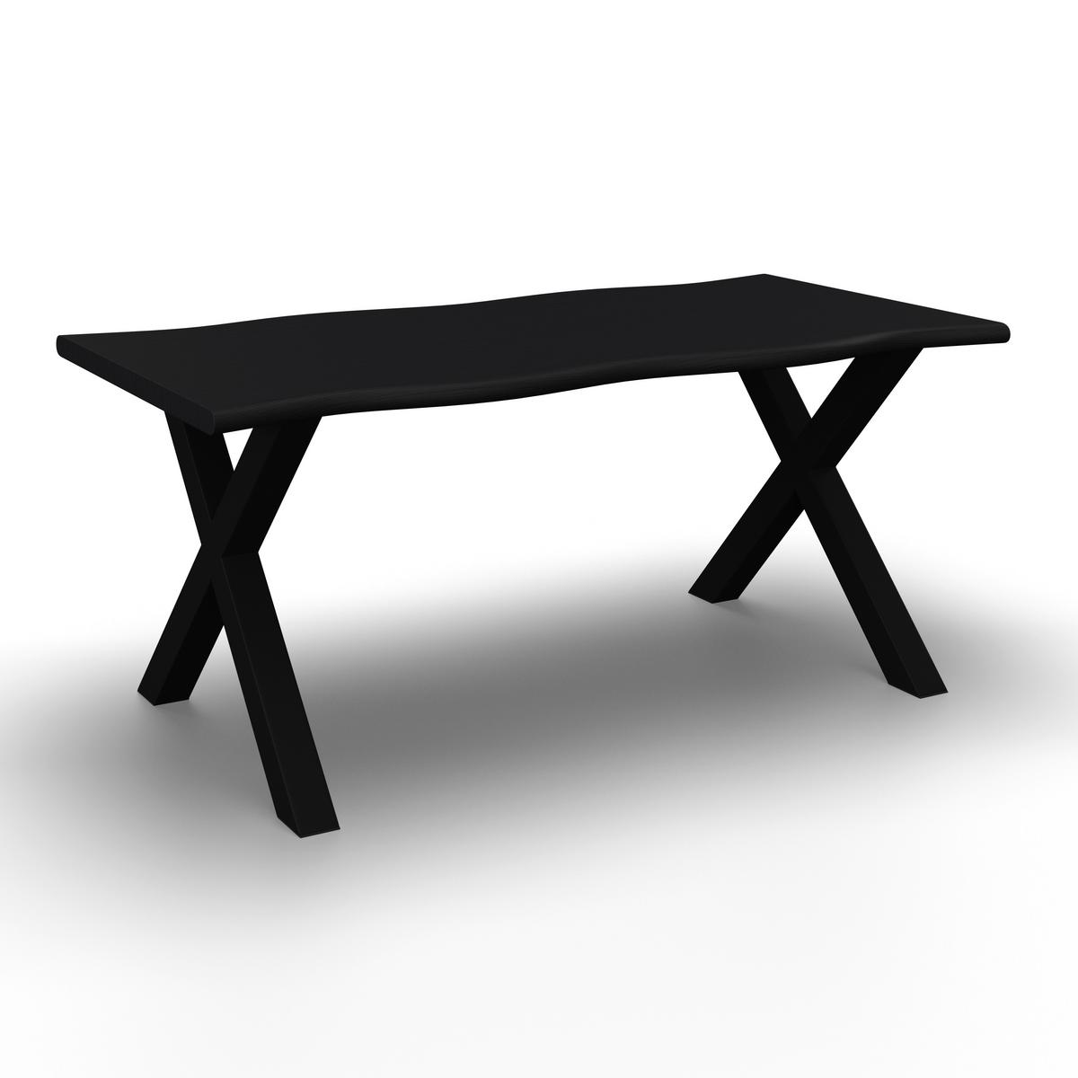 ESSTISCH LAUREL - Schwarz, Modern, Holzwerkstoff/Metall (180/76/90cm) - Bessagi Home