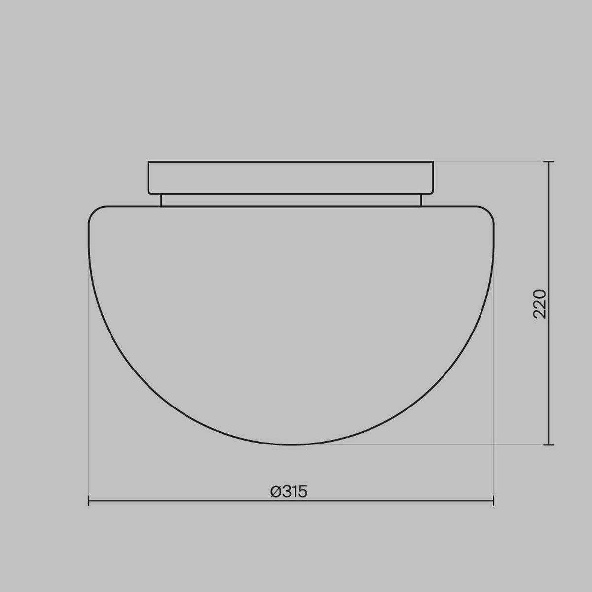 DECKENLEUCHTE GLASSY - Schwarz, Basics, Metall (31,5cm) - MAYTONI