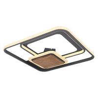 LED-Deckenleuchte Nirra max. 48 Watt - Dunkelbraun/Opal, MODERN, Holz/Kunststoff (50/50/8cm)