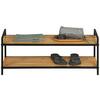 SKOHYLLA AZRA II -SB- - svart/naturfärgad, Modern, metall/naturmaterial (70/32/30cm) - Mömax