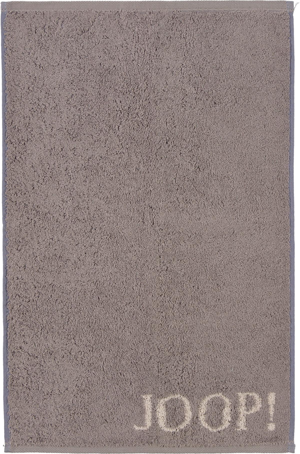 RĘCZNIK DLA GOŚCI JOOP! CLASSIC DOUBLEFACE - kolor grafitowy/szary, Basics, tkanina (30/50cm) - Joop!