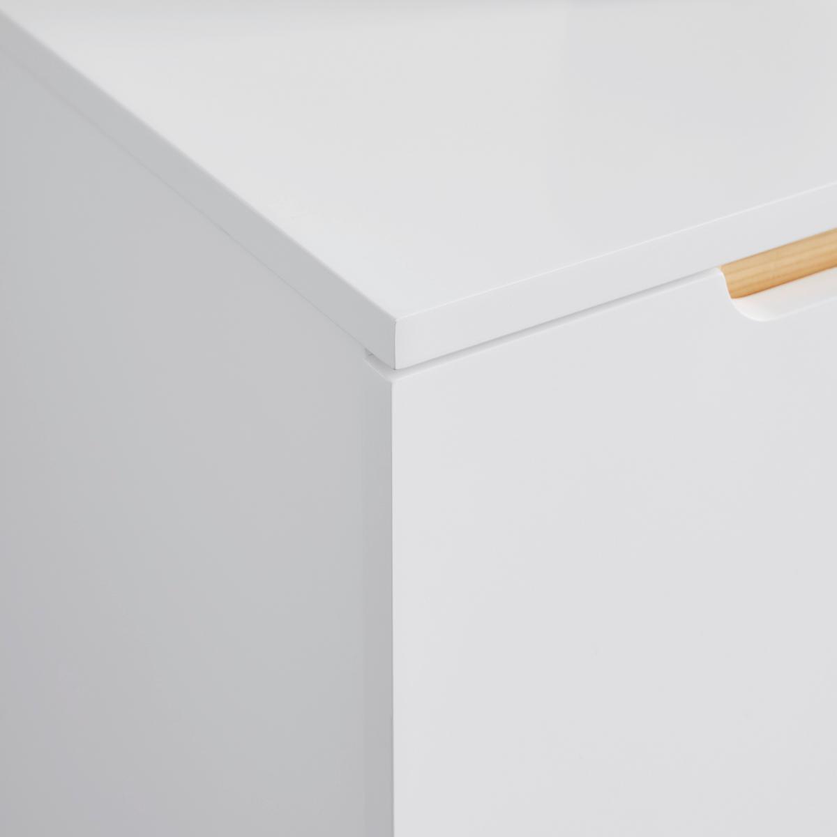 Kommode Nicole Weiß/Kiefer Echtholz/MDF - Weiß/Kieferfarben, MODERN, Holz (80/94,5/38cm) - Bessagi Home