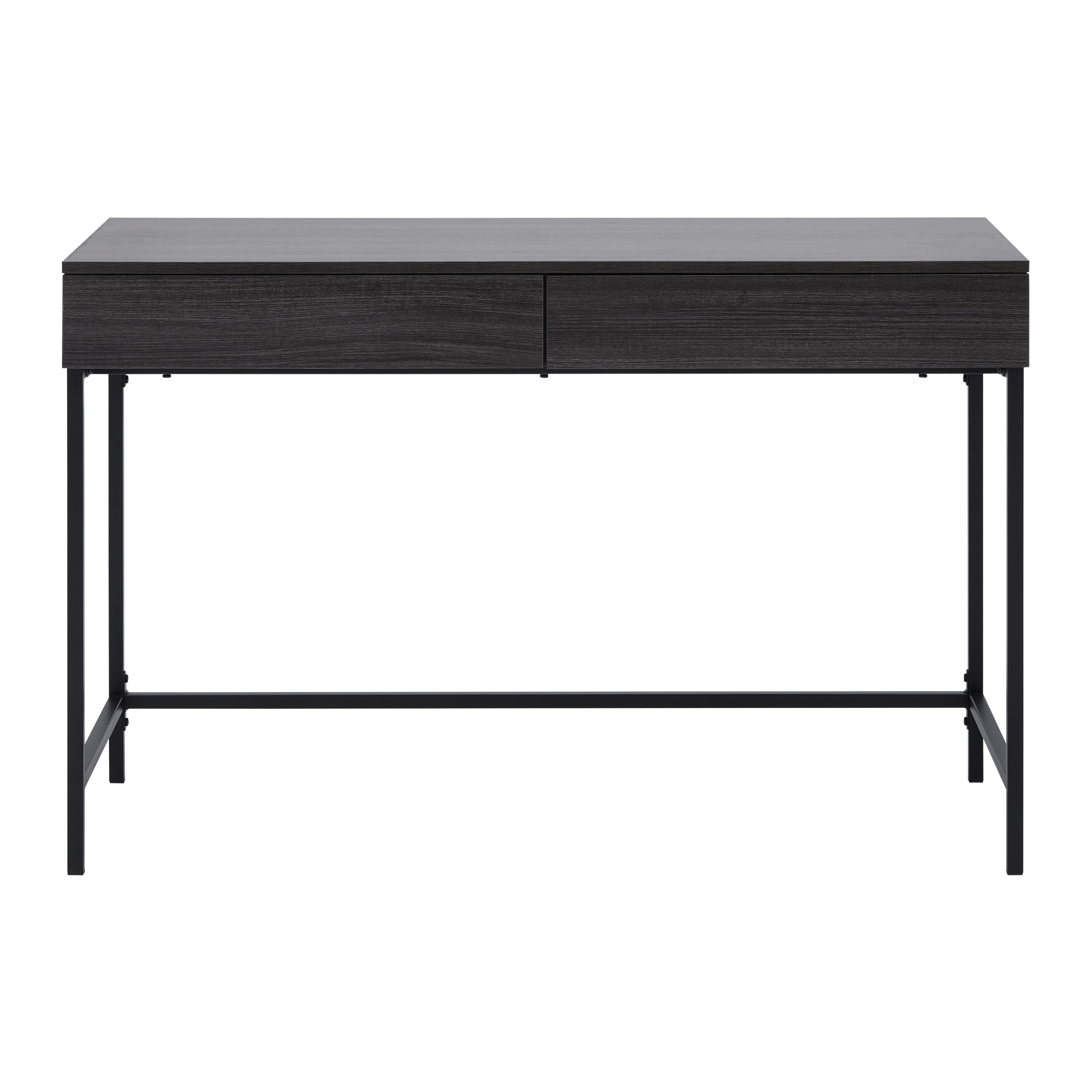 BIURKO CARA - czarny/szary, Modern, metal (120/50/76cm) - Bessagi Home