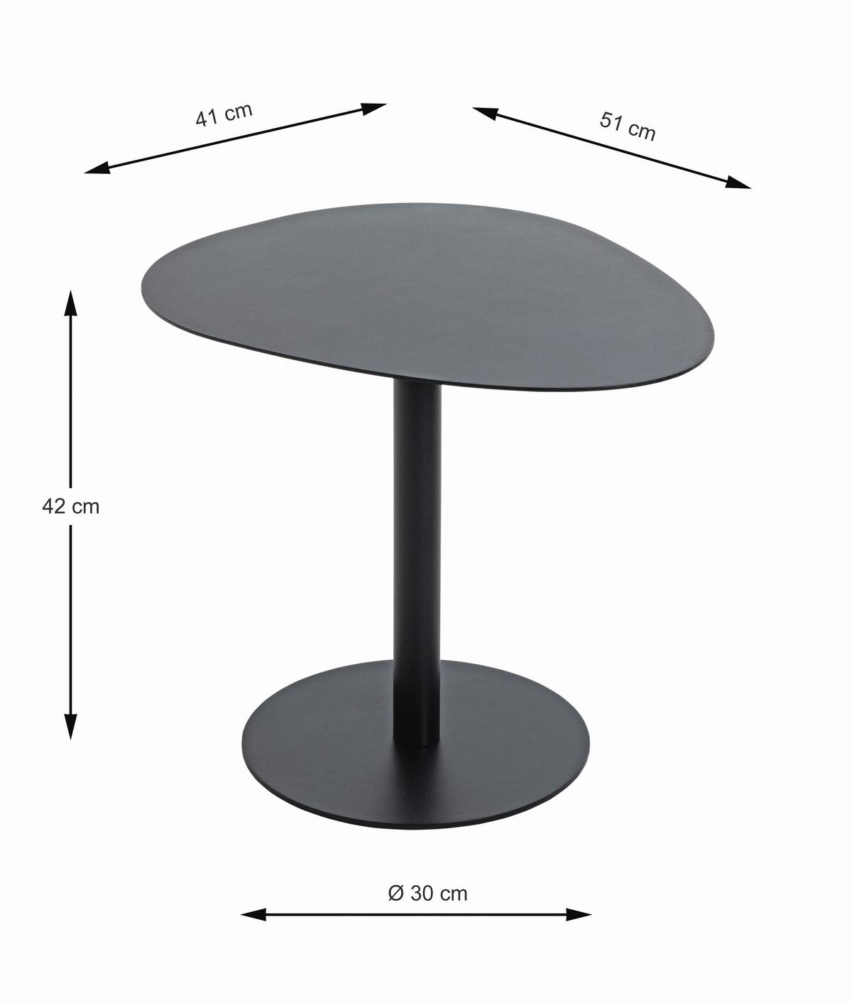 STOLIK BOCZNY ENNO 5 - czarny, Trend, metal (51/42/41cm)