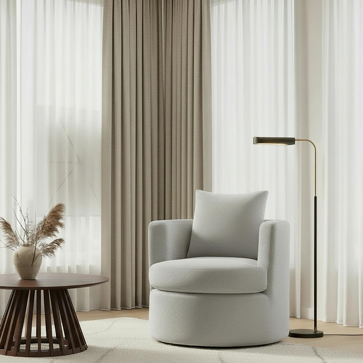 FOTOLIU MARIETA - grej/bej, Modern, lemn/metal (77/81/77cm) - Bessagi Home