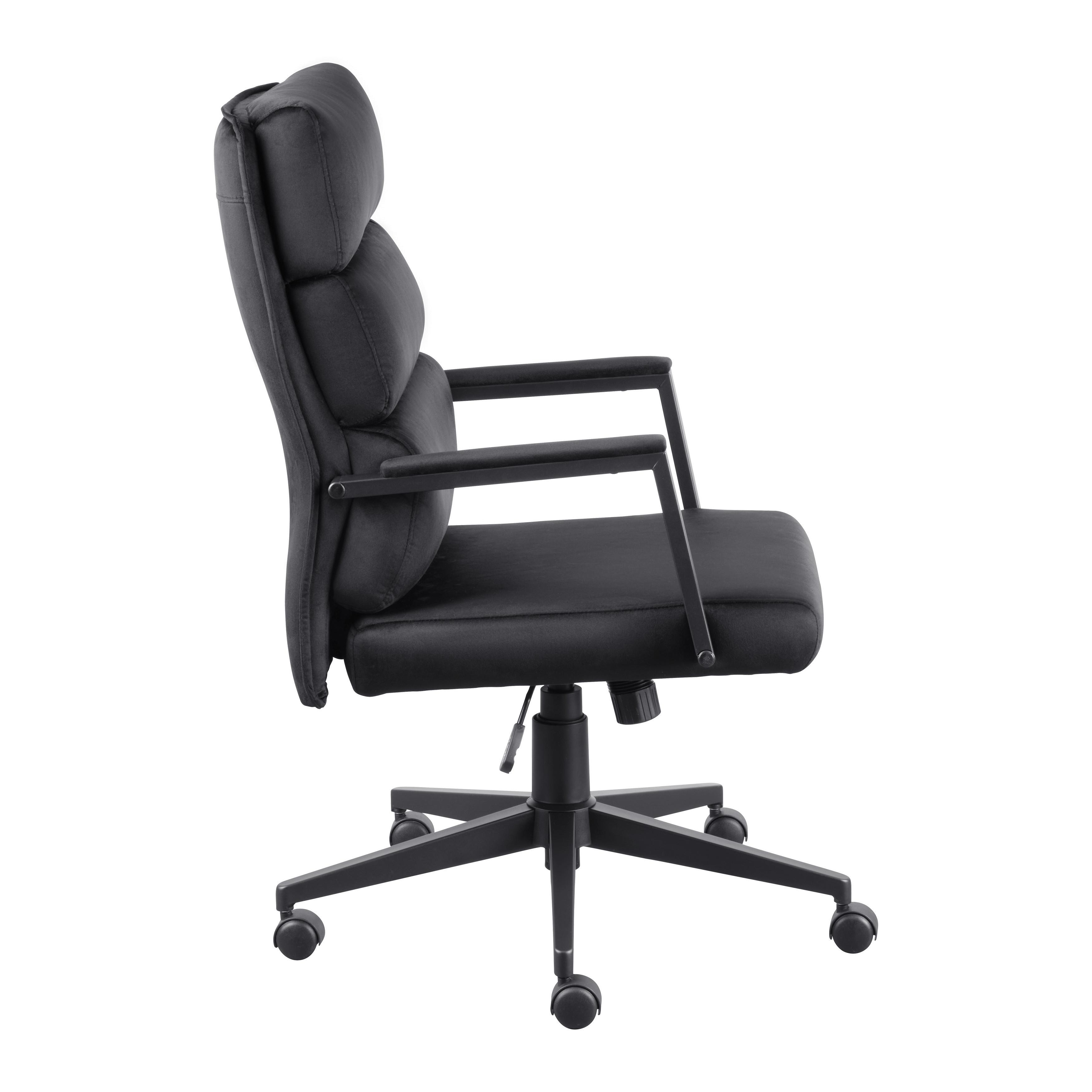 KONTORSSTOL MAN IN BLACK -EXKLUSIV- - svart, Modern, metall/textil (58/108-118/57cm) - Mömax