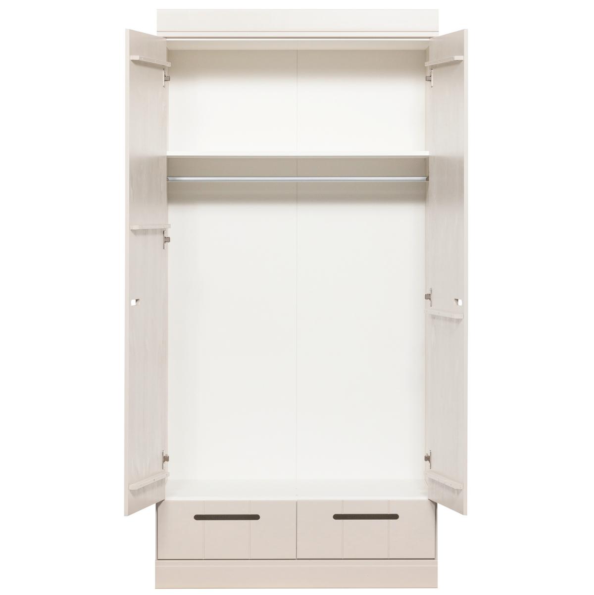 Drehtürenschrank Connect Grau - Grau, Basics, Holz (94/195/53cm) - MID.YOU