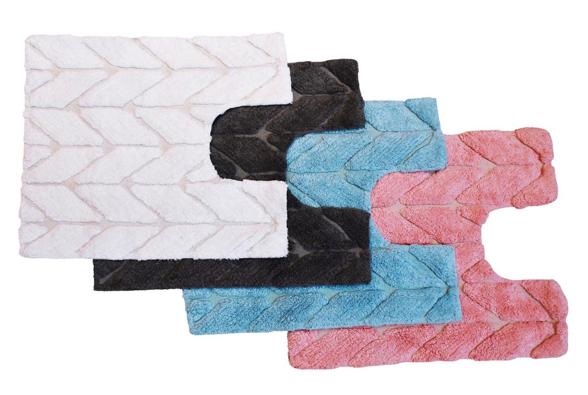 Kopalniška Preproga Zick Zack - roza, Moderno, tekstil (50/55cm)