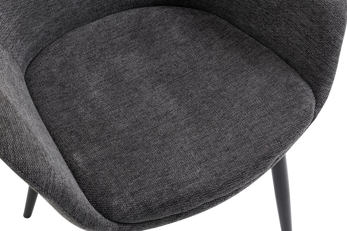 Set Naslanjačev Lena, Antracit, 2-Delni - črna/antracit, Moderno, kovina/tekstil (64/86/59cm) - Livetastic