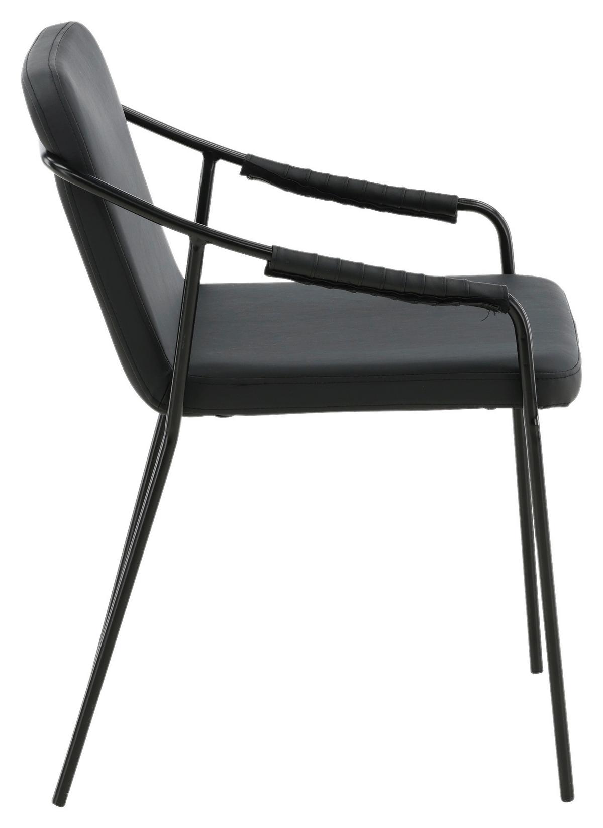 STUHL-SET TVIST - Schwarz, Design, Textil/Metall (53/77/59cm) - Livetastic