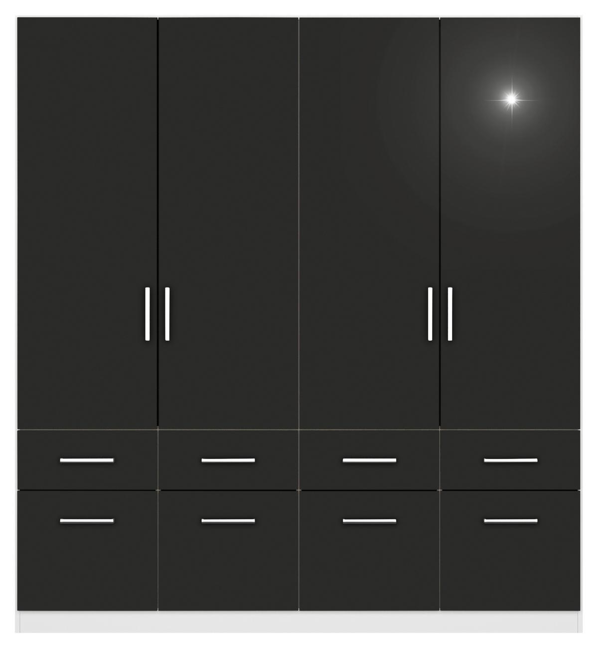 Ormar S Klasičnim Vratima Berlin - bijela/siva, Moderno, drvni materijal/plastika (181/210/54cm) - Modern Living