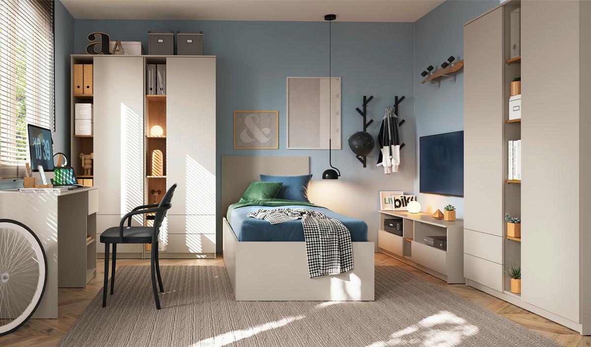 Polica Fano - kašmir/boje hrasta, Moderno, drvni materijal/plastika (40/64,1/40cm) - Modern Living