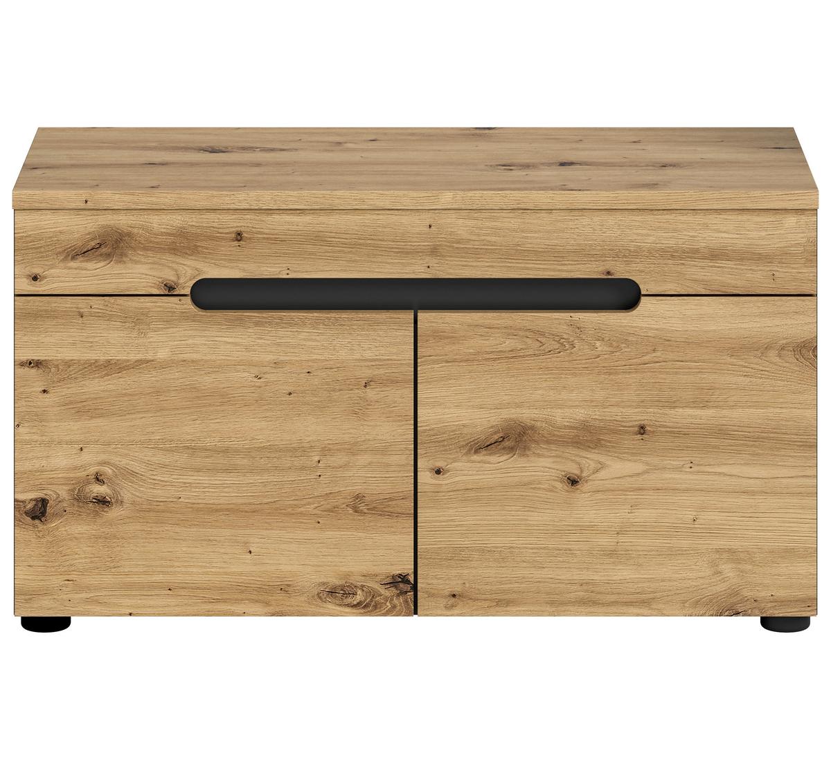 Sitzbank Canu ca.80x45x37cm Eiche Dekor,Grau - KONVENTIONELL, Holzwerkstoff (80/45/37cm) - MID.YOU