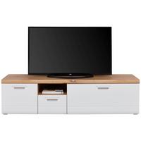 Tv-element Auris, Bela, Barva Hrasta - bela, Moderno, umetna masa/leseni material (190/50/50cm) - Mömax