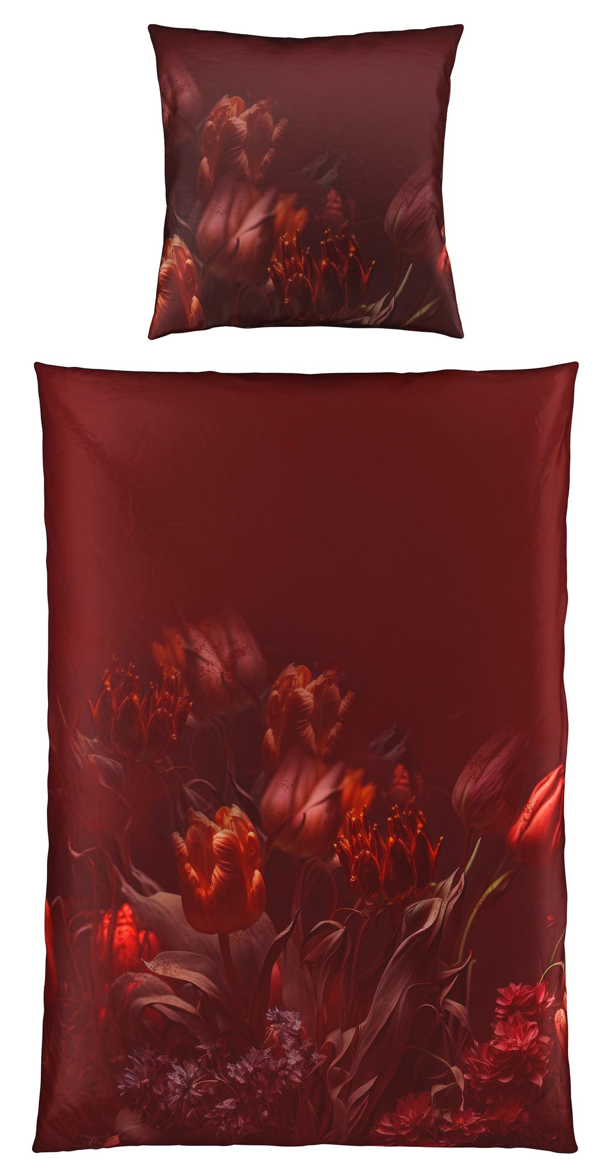 POŚCIEL BURGONJO - ciemnoczerwony, tkanina (135/200cm) - Novel