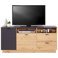 Tv-element Tonale, Barva Hrasta, Temno Siva - siva/črna, Moderno, umetna masa/leseni material (146,8/68,6/40cm) - Mömax