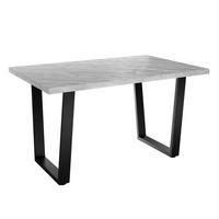 Jedilna Miza Melbourne, Siva, 140x90 - siva/črna, Moderno, kovina/leseni material (140/75/90cm)
