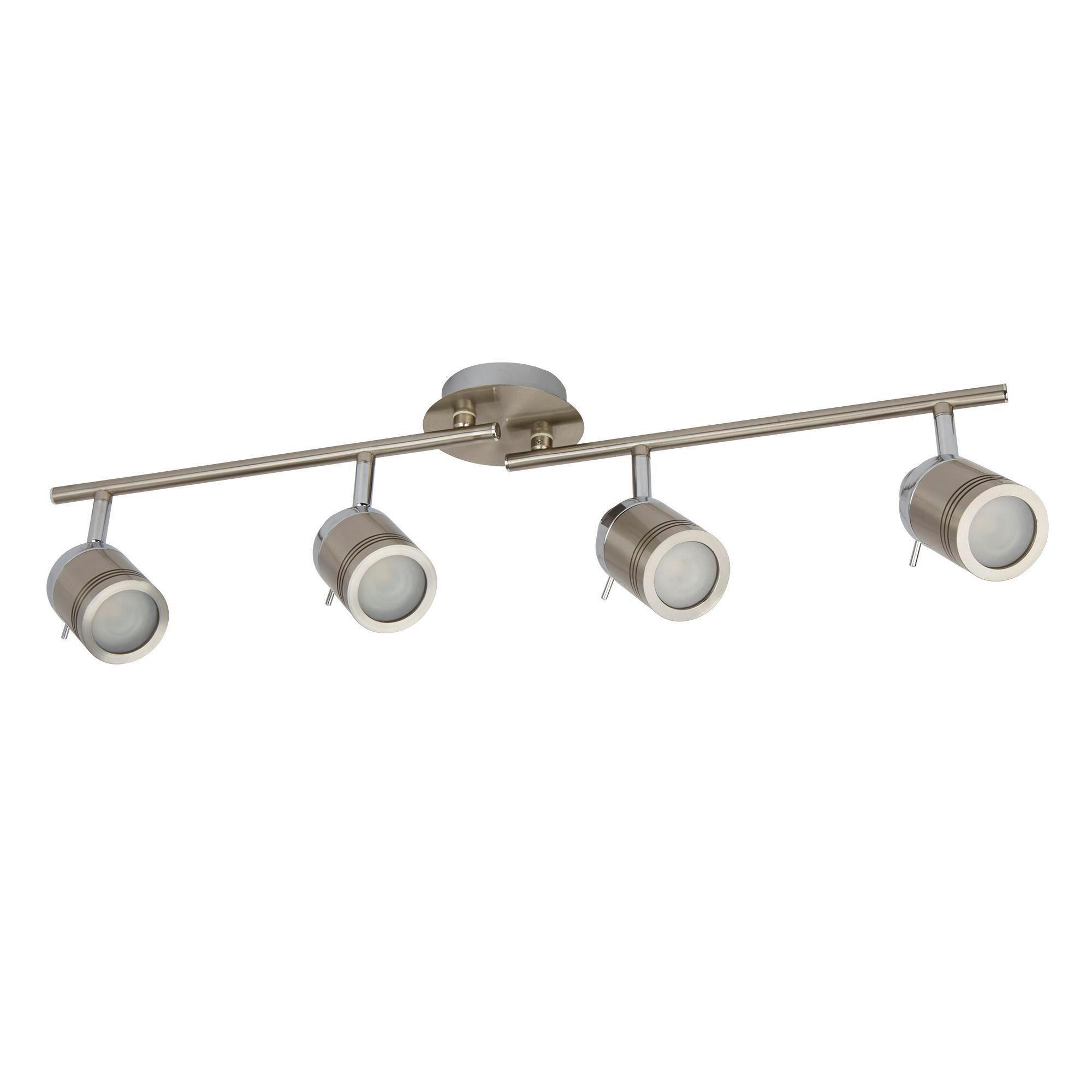 Mennyezeti Lámpa 4lt 6604ss - Design, műanyag/üveg (79/19.5/13cm)