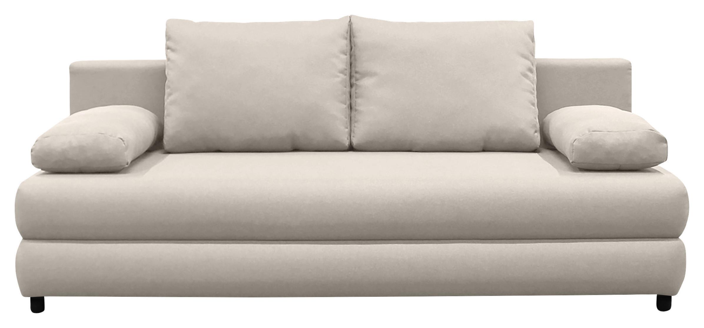 SOFA Z FUNKCJĄ SPANIA MELA - beżowy/czarny, Design, tworzywo sztuczne/tkanina (200/88/87cm) - P & B