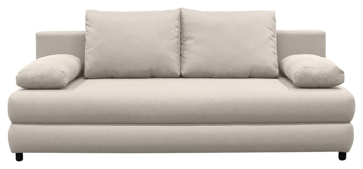 SOFA Z FUNKCJĄ SPANIA MELA - beżowy/czarny, Design, tworzywo sztuczne/tkanina (200/88/87cm) - P & B