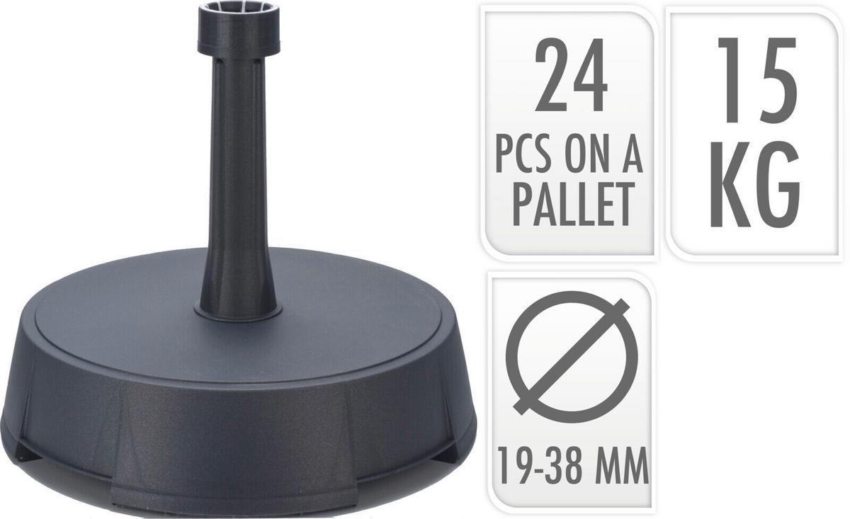 Napernyőtalp Umbra - fekete, műanyag (40/7cm)