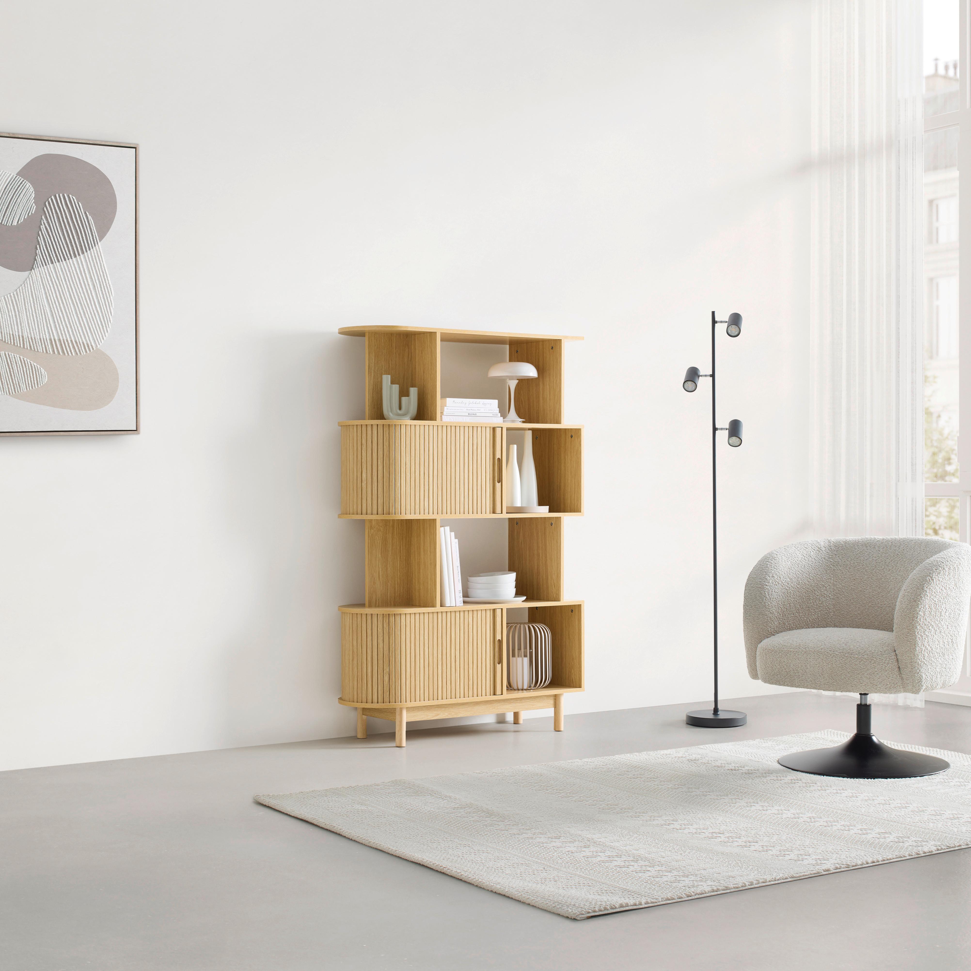 REGAL SKANDY -EXKLUSIV- - Naturfarben, MODERN, Holz/Holzwerkstoff (100/156/35cm) - Mömax