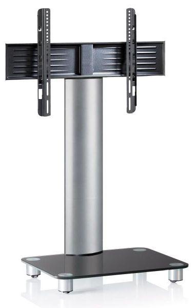 Stojalo Za Tv Tosal Črno Srebrna, 60 Cm - srebrne barve/črna, Konvencionalno, kovina/steklo (60/100/44cm) - MID.YOU