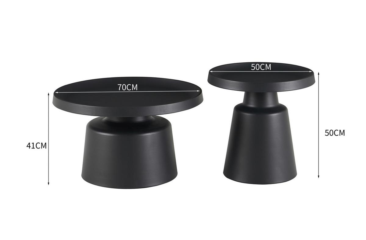 Stolić Camden - crna, Lifestyle, metal (70/50/70/50/41/50cm) - Modern Living