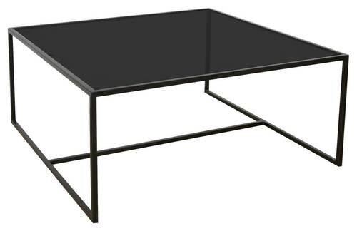 STOLIK KAWOWY SIMPLE - czarny, Design, metal/szkło (80/80/36cm) - Novel