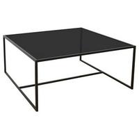 STOLIK KAWOWY SIMPLE - czarny, Design, metal/szkło (80/80/36cm) - Novel