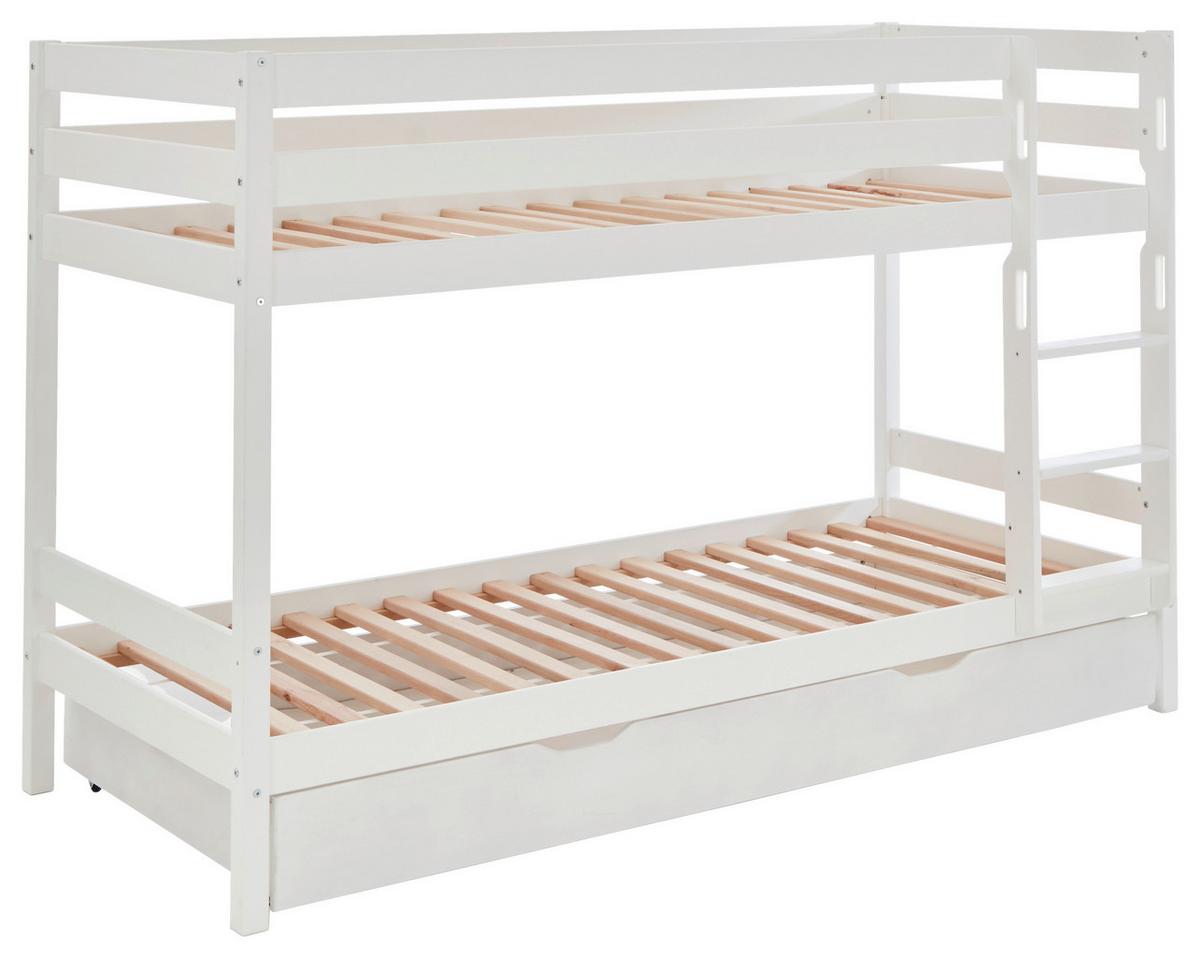 Pograd Lupo 2, Bela, 2x 90x200 - bela, Konvencionalno, les (90/200cm)