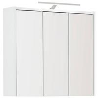 SZAFKA Z LUSTREM COBIE - biały, Basics, materiał drewnopochodny/szkło (65/60/16cm) - Stylife