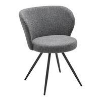 KRZESŁO CARLINA - ciemnoszary/czarny, Modern, metal/drewno (60/79/59cm) - Bessagi Home