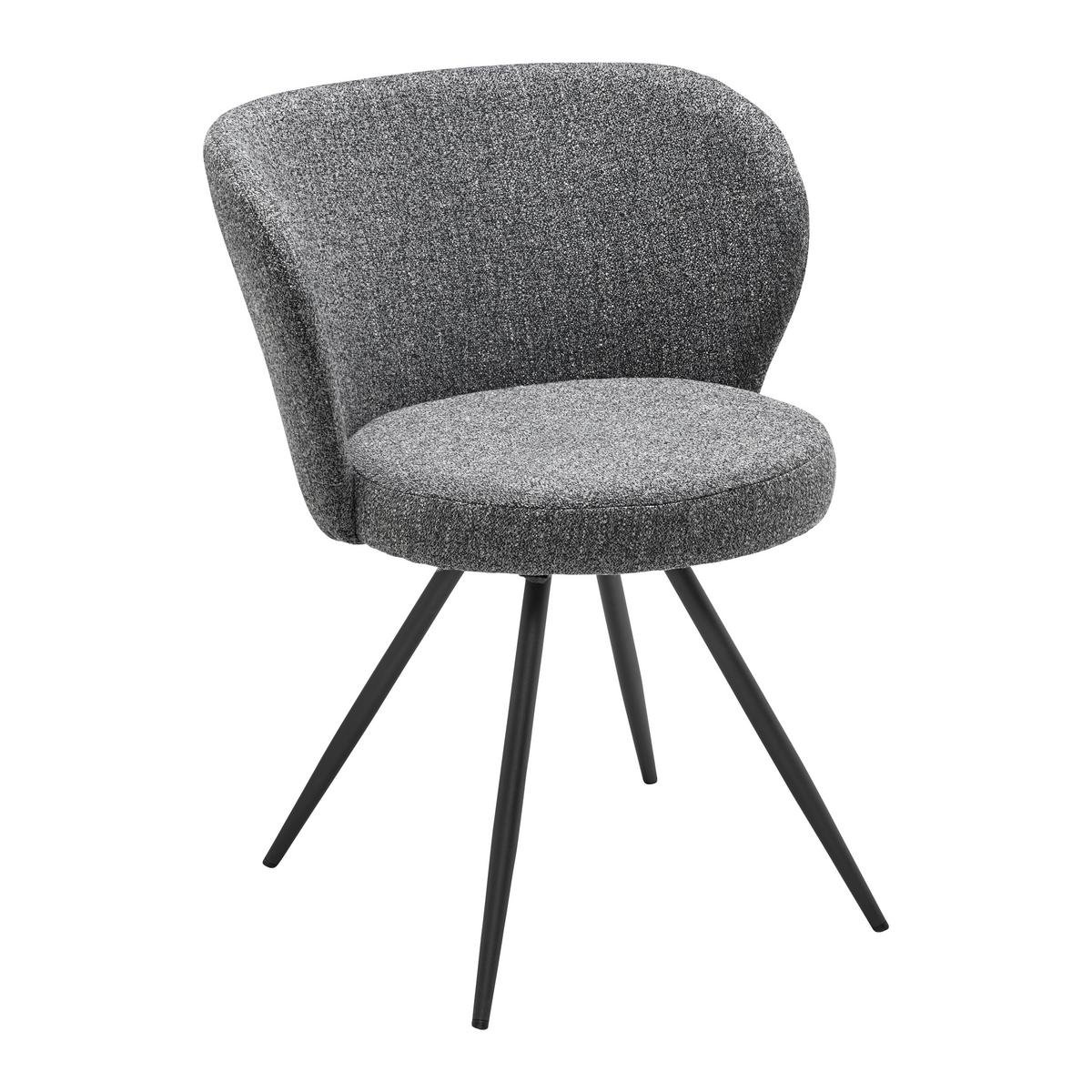 KRZESŁO CARLINA - ciemnoszary/czarny, Modern, metal/drewno (60/79/59cm) - Bessagi Home