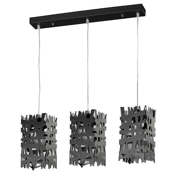 Hängeleuchte Foresta Schwarz max. 22 Watt - Schwarz, Design, Metall (55/100cm)