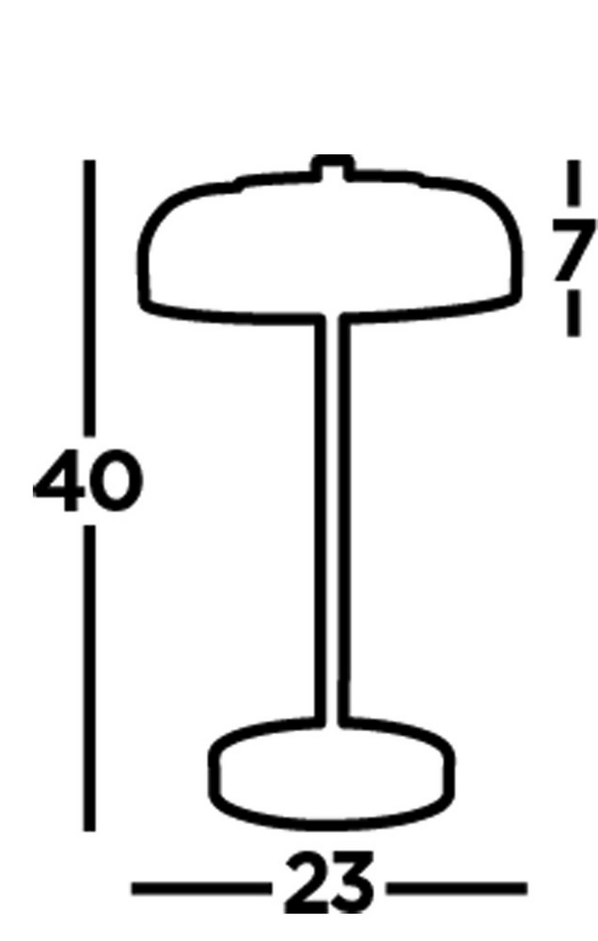 LED Asztali Lámpa Eu59801-1sm - fekete, Basics, üveg/fém (23/39cm)
