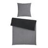 Wendebettwäsche Cashmere Wende Anthrazit/Schwarz ca.135x200cm - Anthrazit/Silberfarben, Textil (135/200cm) - Mömax