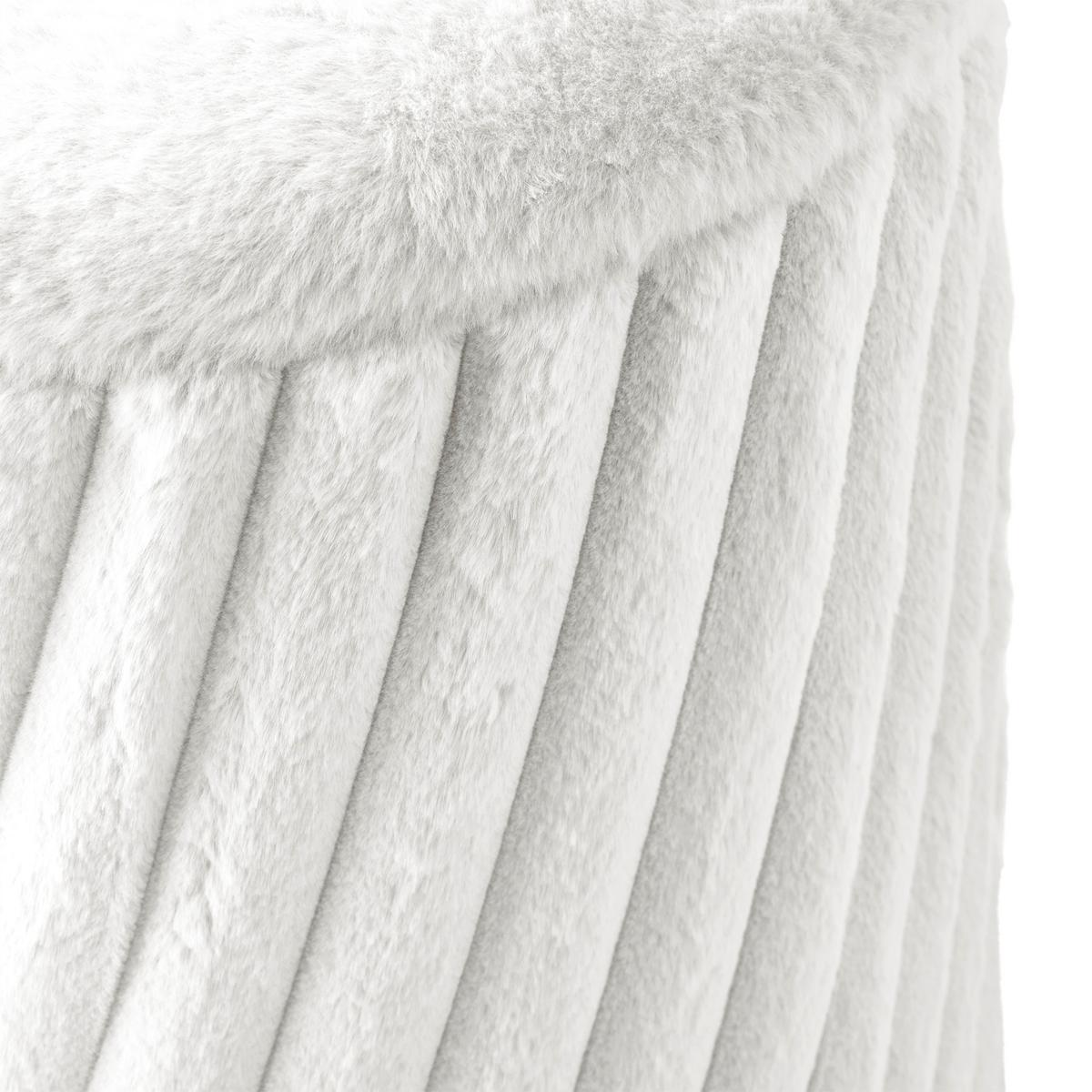Hocker Cady Weiß - Weiß, ROMANTIK / LANDHAUS, Holzwerkstoff/Textil (37/40/37cm) - Mömax
