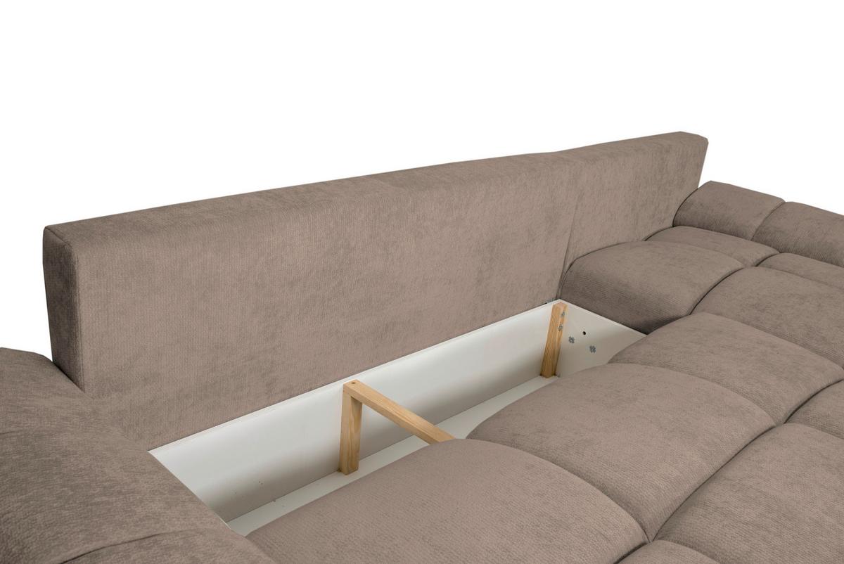 Kutna Garnitura Bonn - crna/taupe, Moderno, tekstil/plastika (296/182cm)