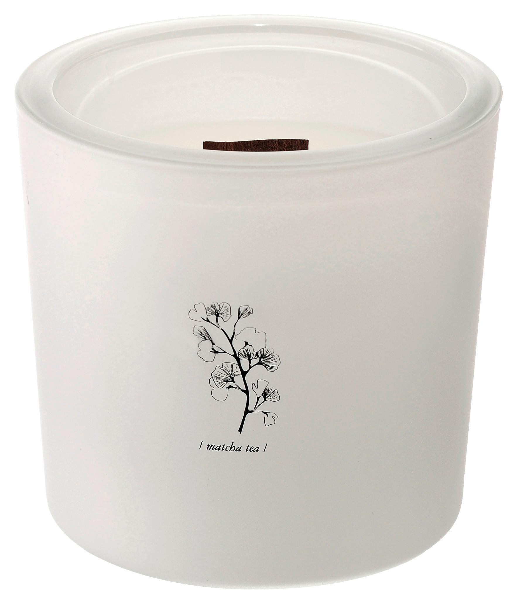 Kerze im Glas Candle in Weiss - weiss, Glas (12/12cm) - Modern Living